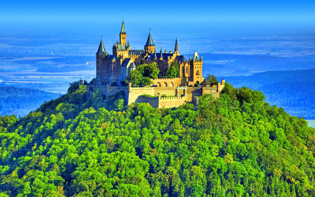 Castle hill trees blue sky #2 free wallpaper for desktop - medium preview image