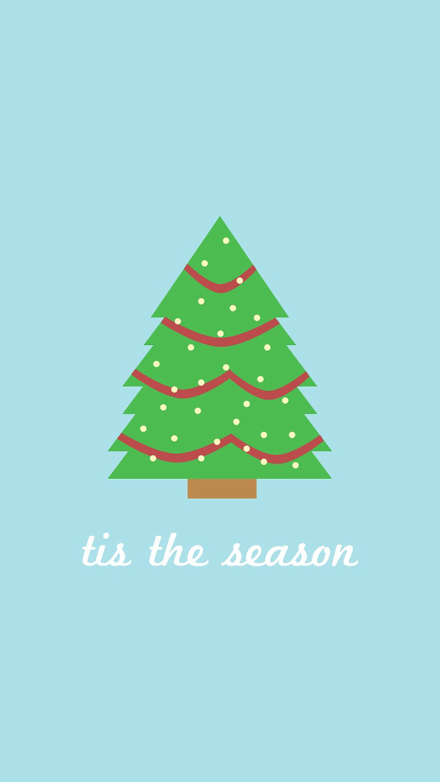 Christmas tree blue background tis free wallpaper for mobile - medium preview image