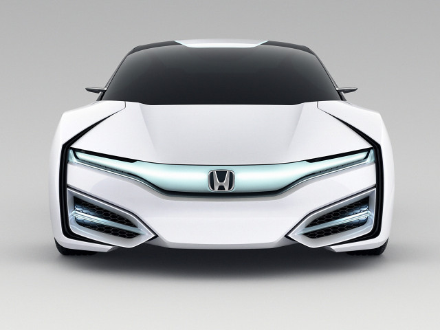 White futuristic car hood lights free wallpaper for desktop - medium preview image