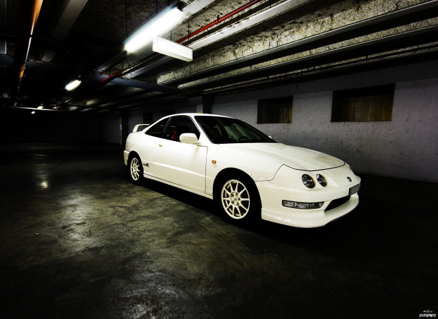 White car parking garage windows free wallpaper for desktop - medium preview image