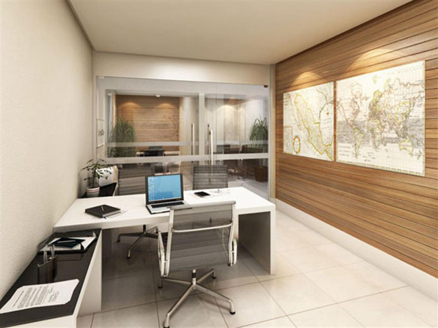 Room desk laptop map wall free wallpaper for desktop - medium preview image