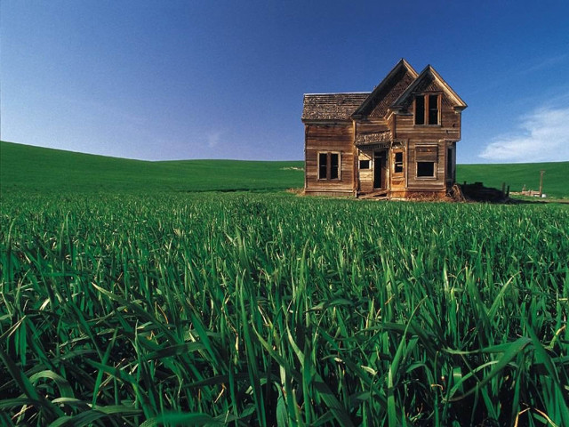 House field grass blue sky #2 free wallpaper for desktop - medium preview image
