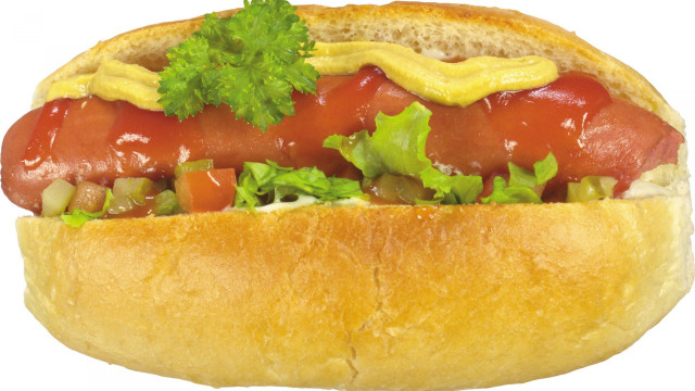 Hot dog mustard ketchup bun free wallpaper for desktop - medium preview image