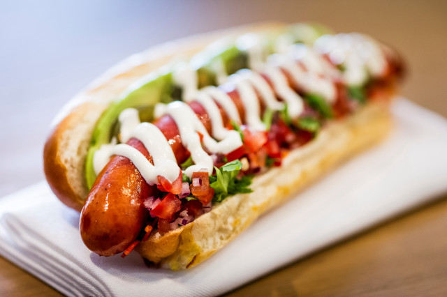 Hot dog toppings napkin tabletop free wallpaper for desktop - medium preview image