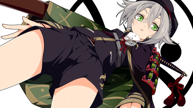 Anime character gun hat green free wallpaper for desktop - medium preview image