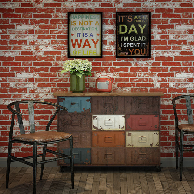 Brick wall chairs table vase free wallpaper for tablet - medium preview image