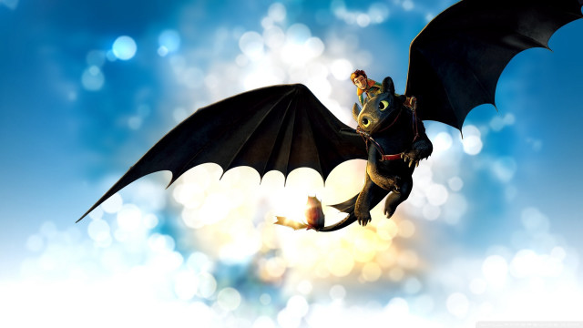 Cartoon character flying bat wing free wallpaper for desktop - medium preview image