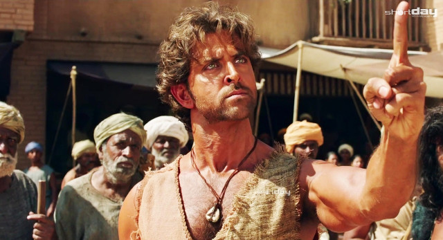 Man beard pointing finger air free wallpaper for desktop - medium preview image