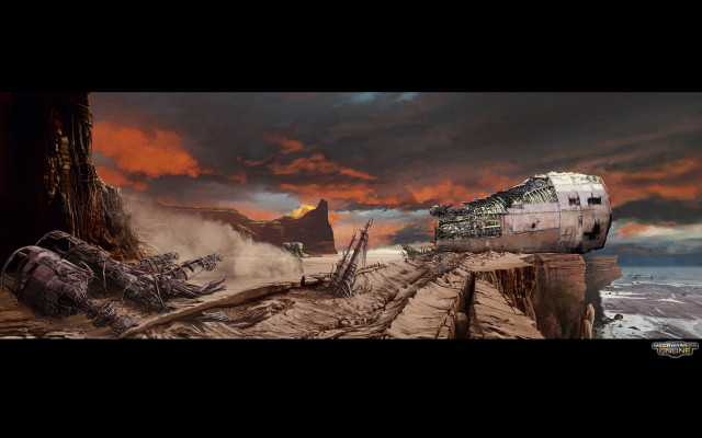 Ship cliff sky mountain red free wallpaper for desktop - medium preview image