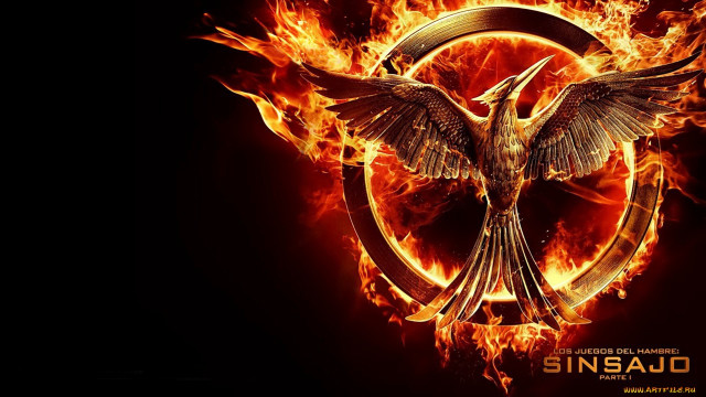 Bird flying fire circle words free wallpaper for desktop - medium preview image