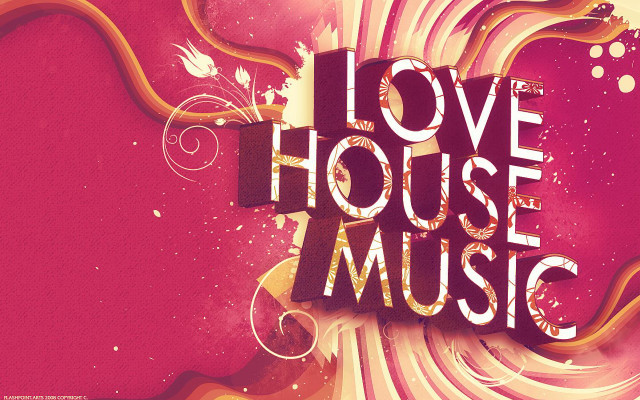 Love house music colorful swirly free wallpaper for desktop - medium preview image