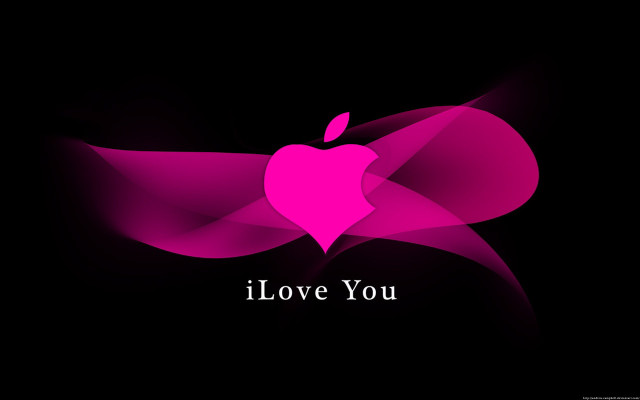Pink apple heart i love free wallpaper for desktop - medium preview image
