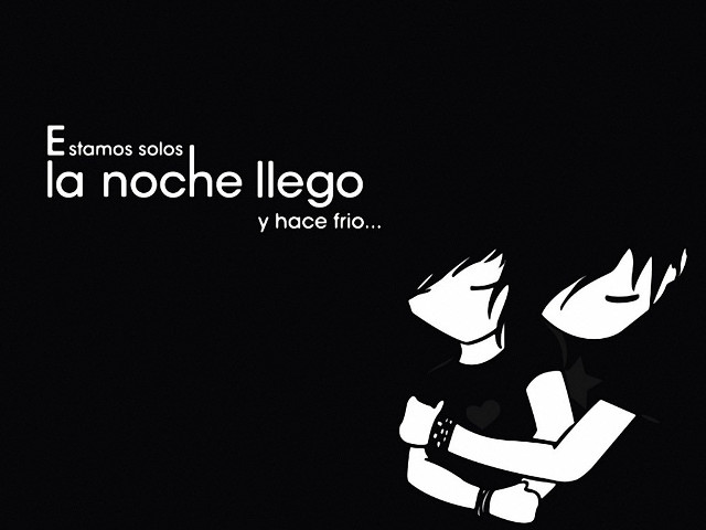 Man woman hugging spanish caption free wallpaper for desktop - medium preview image