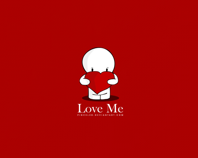 Red background person holding heart free wallpaper for desktop - medium preview image