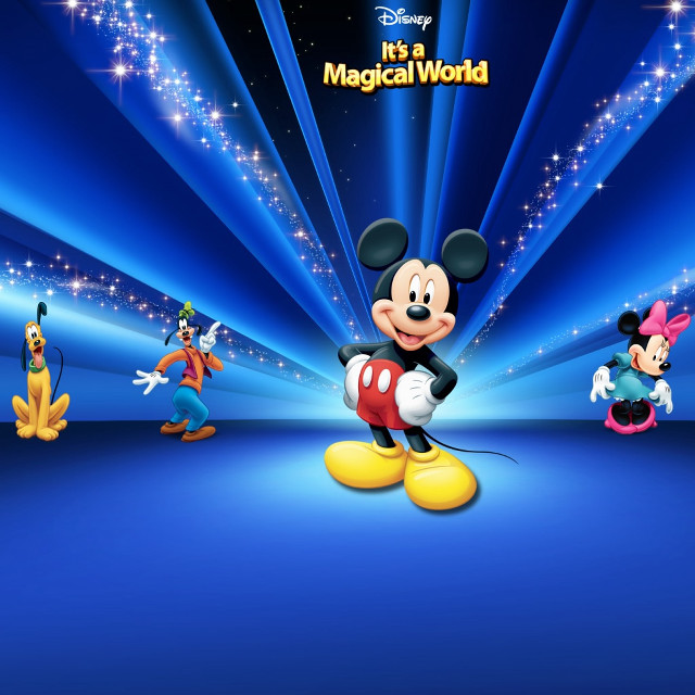 Mickey mouse cartoon characters blue free wallpaper for tablet - medium preview image
