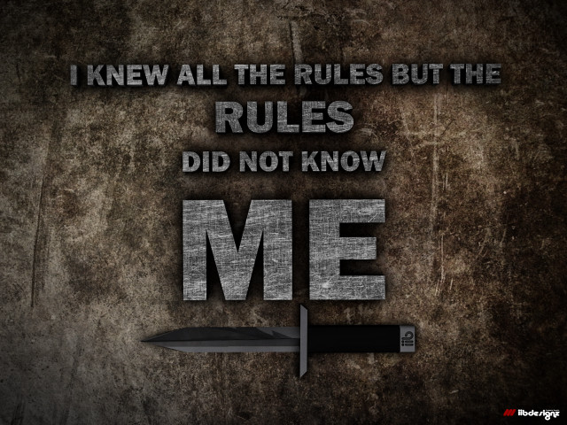 Knife message rules knew know free wallpaper for desktop - medium preview image