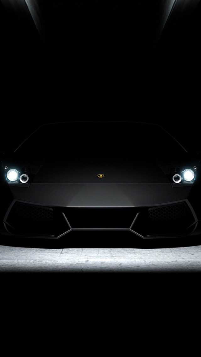 Black sports car dark room #10 free wallpaper for mobile - medium preview image