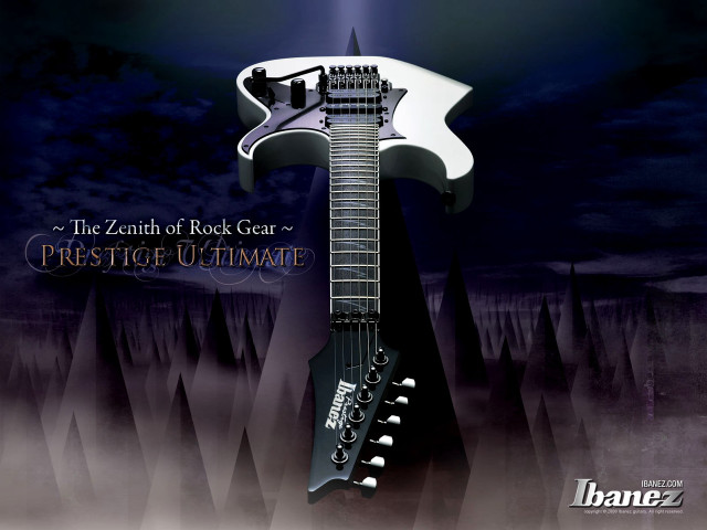Guitar white neck black pickup free wallpaper for desktop - medium preview image