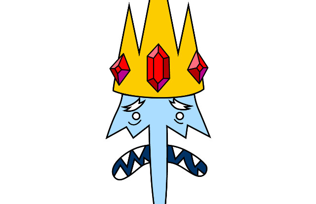 Blue yellow crown demon face free wallpaper for desktop - medium preview image