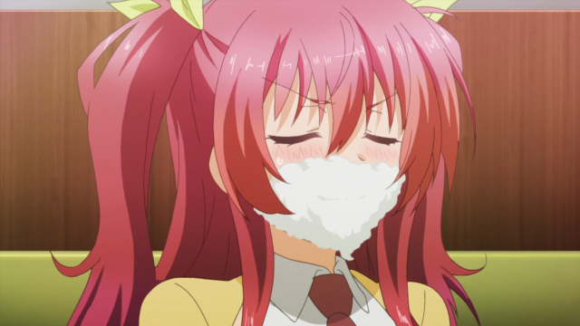 Pink beard girl pastel anime free wallpaper for desktop - medium preview image