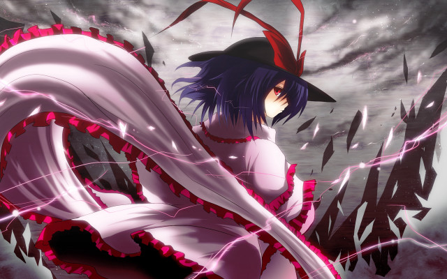 Woman costume hat sword bird free wallpaper for desktop - medium preview image