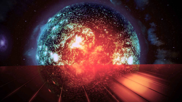 Large red blue object stars free wallpaper for desktop - medium preview image