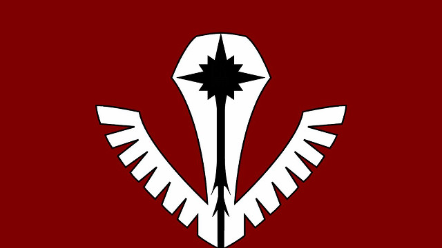 Red white logo black star free wallpaper for desktop - medium preview image