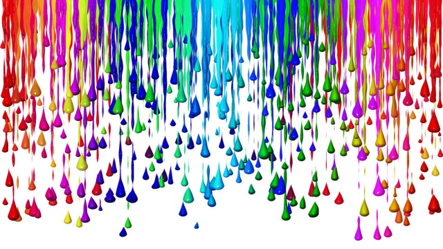 Multicolored background paint drops falling free wallpaper for desktop - medium preview image
