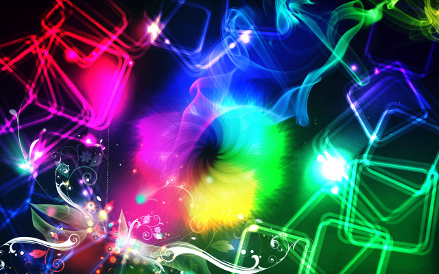 Colorful abstract background flower star free wallpaper for desktop - medium preview image