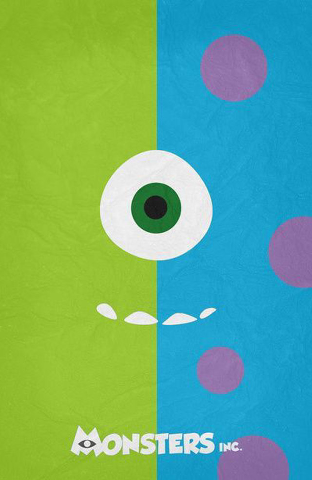 Cartoon bigeye bignose greenblue background free wallpaper for mobile - medium preview image