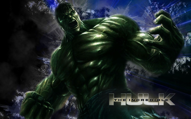 Green hulk dark background blue #2 free wallpaper for desktop - medium preview image