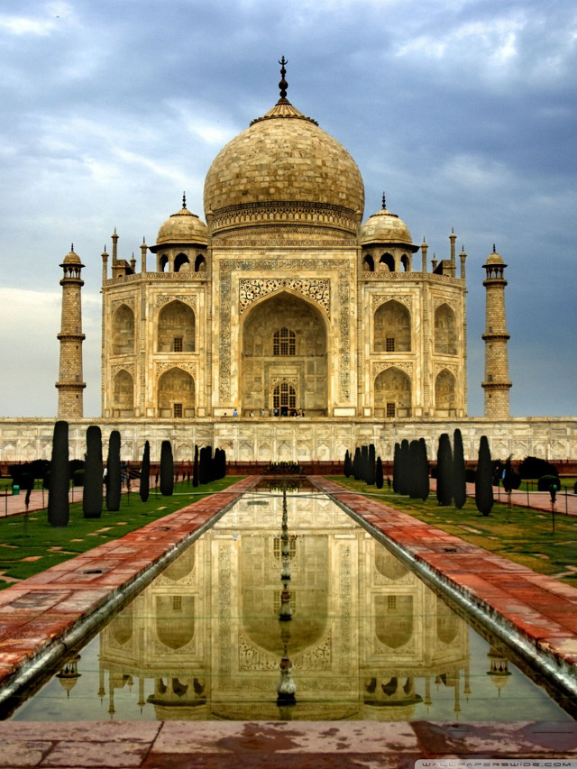 Large building pool water sky free wallpaper for mobile - medium preview image