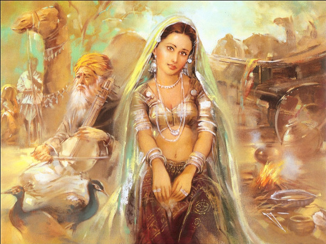 Woman costume man background cow free wallpaper for desktop - medium preview image