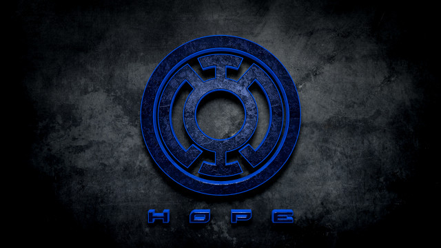 Blue circle hope black background free wallpaper for desktop - medium preview image