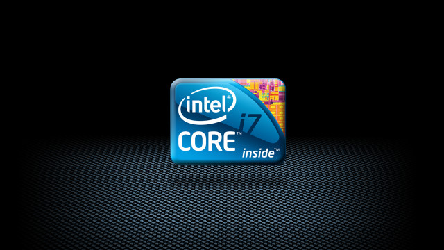 Intel core 7 logo black free wallpaper for desktop - medium preview image