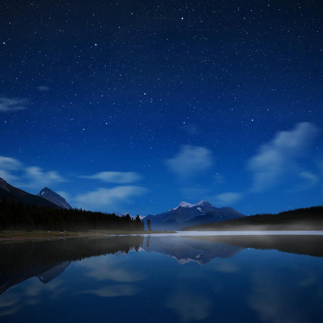 Lake mountain night sky stars #3 free wallpaper for tablet - medium preview image