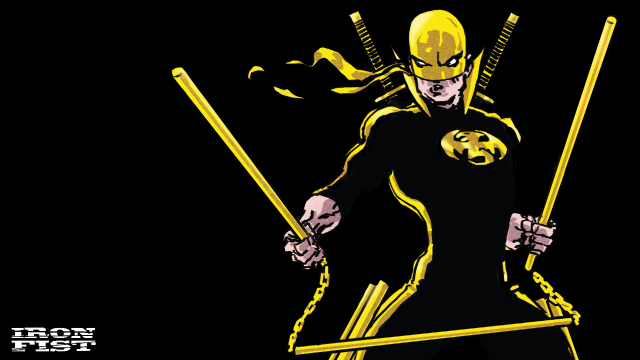 Man yellow black outfit swords free wallpaper for desktop - medium preview image