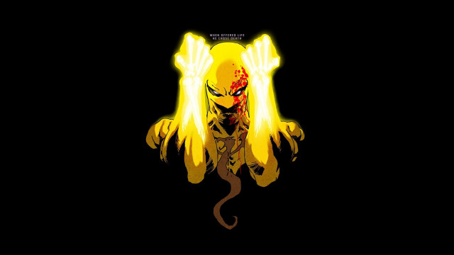 Yellow demon black background red free wallpaper for desktop - medium preview image