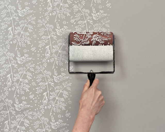 Person painting wall roller wallpaper free wallpaper for desktop - medium preview image