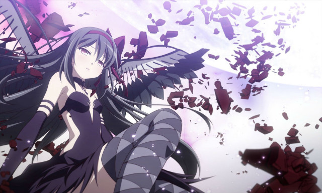 Woman wings purple dress broken free wallpaper for desktop - medium preview image