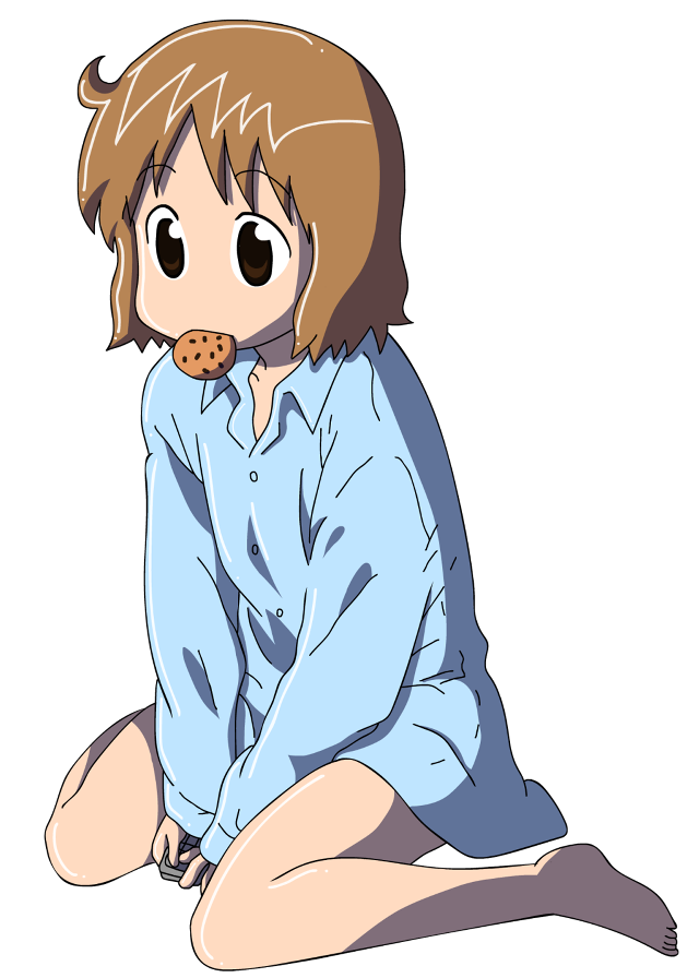 Woman cookie barefoot blue shirt free wallpaper for mobile - medium preview image