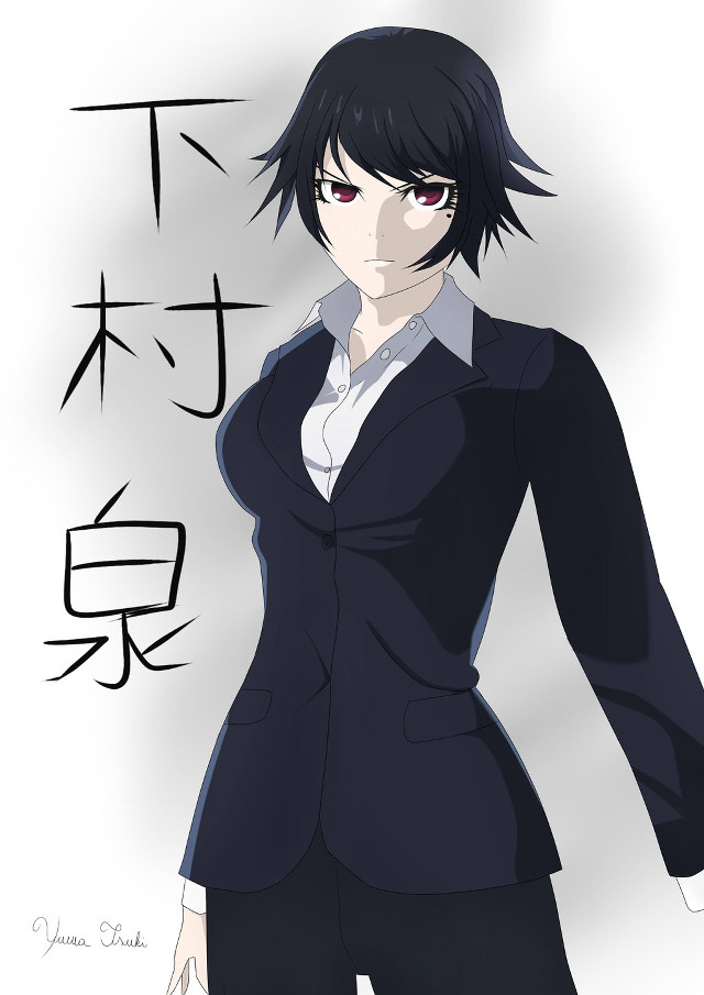 Woman suit tie hand hip free wallpaper for mobile - medium preview image