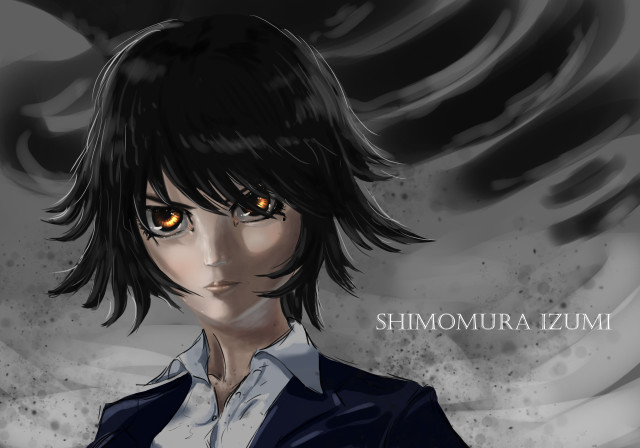 Anime black hair yellow eyes free wallpaper for desktop - medium preview image