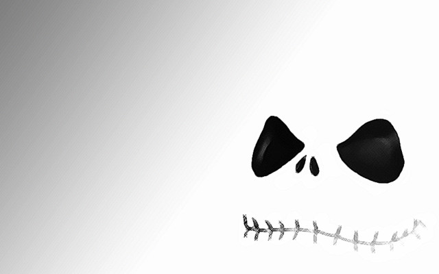 Skull face black white nose free wallpaper for desktop - medium preview image