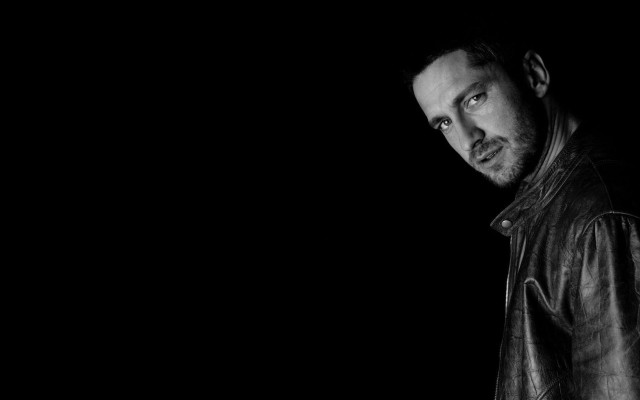 Man leather jacket serious look #4 free wallpaper for desktop - medium preview image