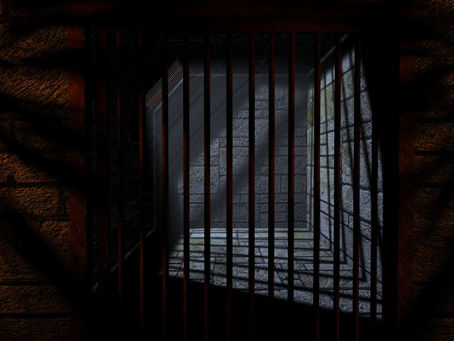 Jail cell bars bench center free wallpaper for desktop - medium preview image
