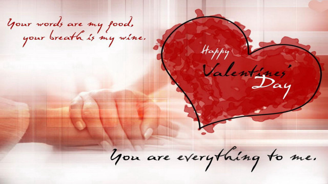 Happy valentines day heart hand free wallpaper for desktop - medium preview image