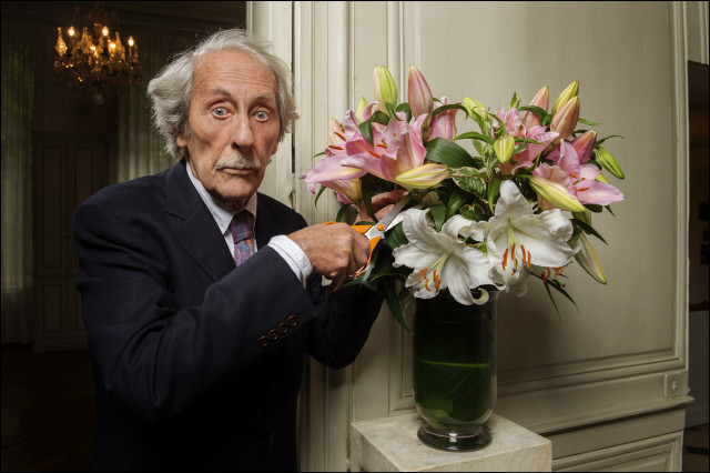 Man suit tie vase flowers free wallpaper for desktop - medium preview image