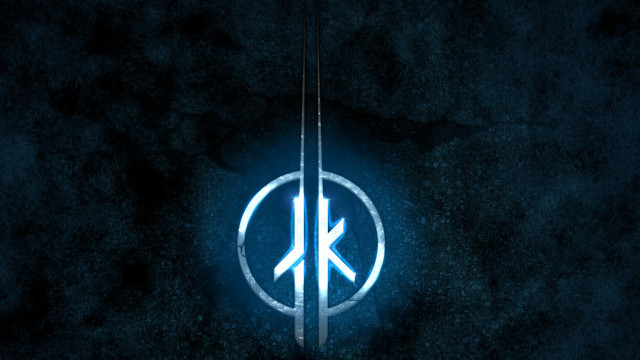 Blue white logo black background #5 free wallpaper for desktop - medium preview image