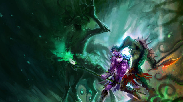 Man purple outfit sword demon free wallpaper for desktop - medium preview image